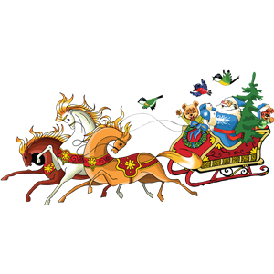 Santa sleigh PNG-38671